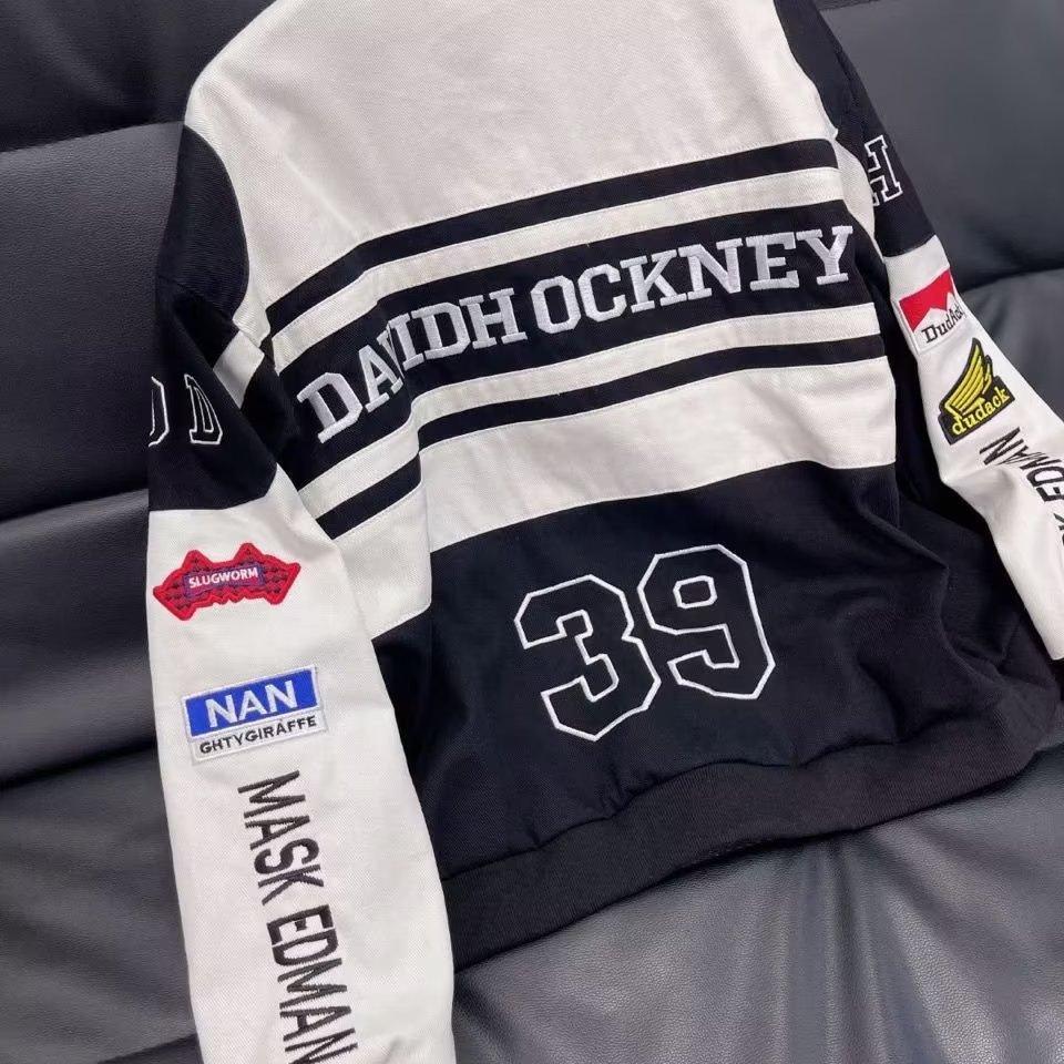 Motorrad Racing Jacke Langarm Bomber Frühling Herbst Hip Hop High Street Bomber Varsity