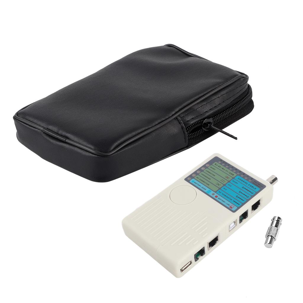 4 in 1 Portable LAN Network Cable Tester Remote RJ11 RJ45 USB BNC for UTP STP Cables Tracker