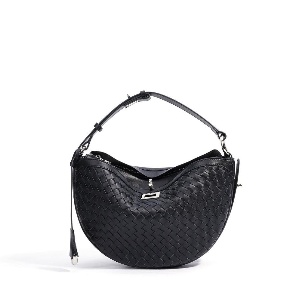 New Woven Niche Design Crescent Bag Shoulder Bag Fashion Simple Casual Messenger Bag Women