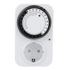 Mechanical Timer Socket with 96 Switching Segments(15 Minutes) 24 Hour Analogue Timer for Indoor Use with Child Lock
