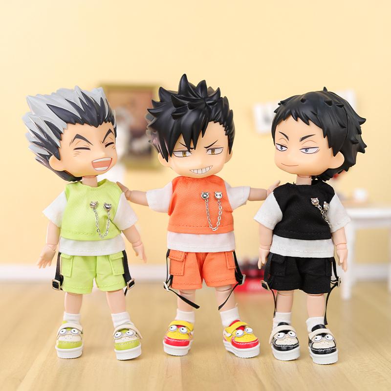 OB11 Babykleidung Farbpassendes Kettenset Puppenanzug für Ob11 1/12 Puppen Outfit Tägliches Lässiges Zubehör für Kinder DIY