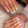 French Ballet Style Wearable Manicure Set: Elegant Fake Nails and Nail Stickers