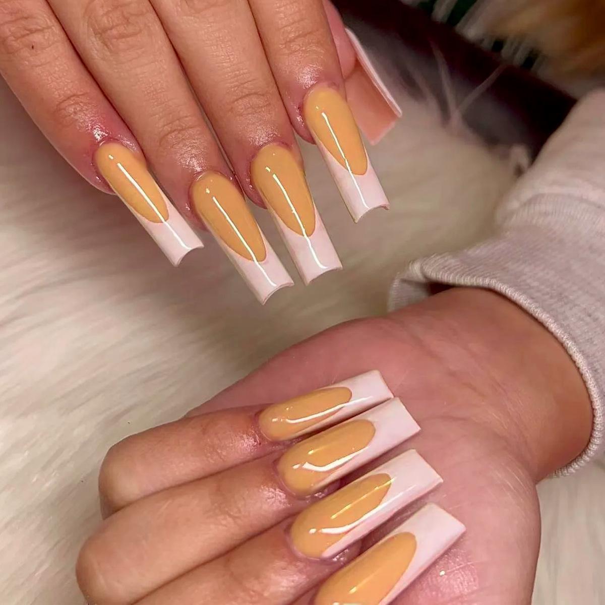 French Ballet Style Wearable Manicure Set: Elegant Fake Nails and Nail Stickers JP2455 [Glue Set]