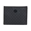 Vintage Logo Interlocking Double G Canvas And Leather Makeup Bag Men Cosmetic Bag Black Gray 672956-92TCN-1000