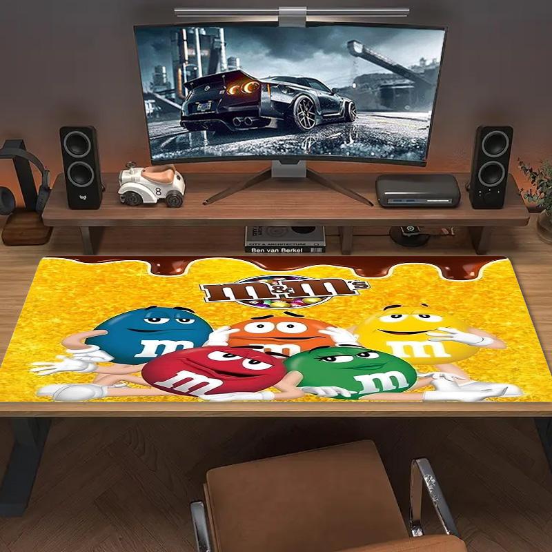 M&m Color Mouse Pad Large Gaming Table Cushion Non-slip Laptop Tablet Big Mousepad XXL Mat Mini PC Playmat With Lock edge