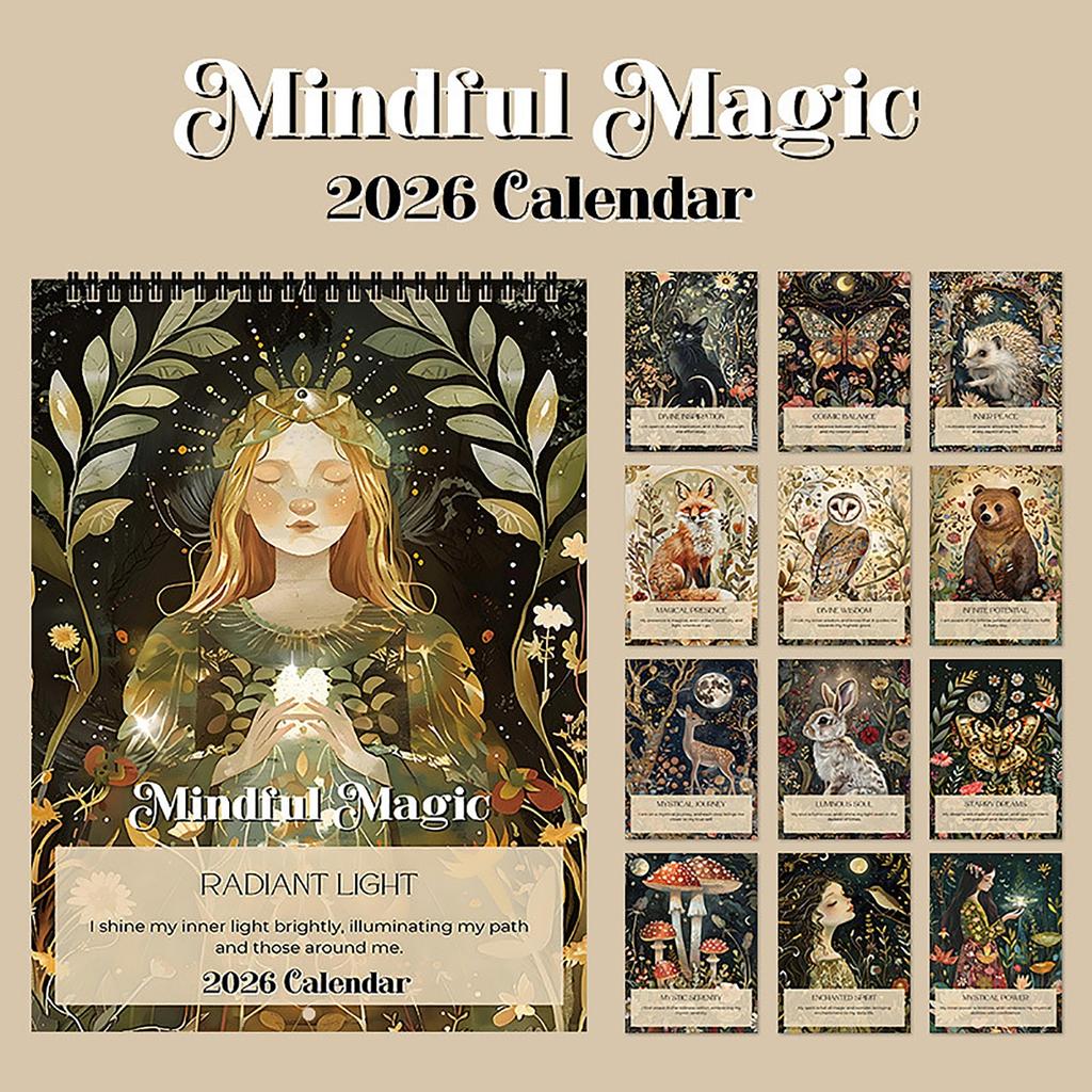 Mindfulness Wall Calendar – Inspirational Monthly Hanging Planner For Meditation & Intentional Living