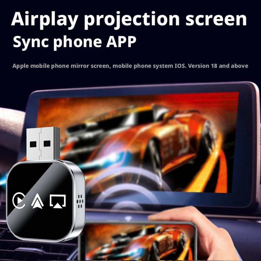 2025 Upgrade 3 in 1 Wireless Carplay Mirror Link Adapter Instant Wired to Wireless Conversion Plug & Play for Wired Carplay