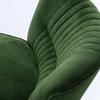 Fauteuil de salon - Paris - Velours vert avocat - Pieds en bois - Compact et confortable