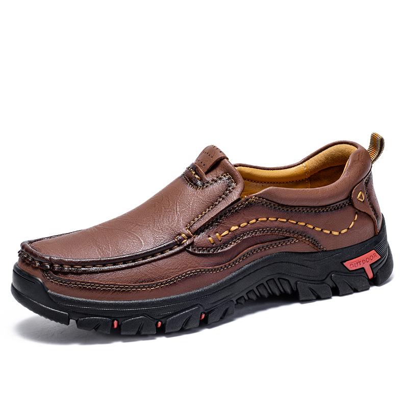 New Arrival Mens Leather Casual Shoes Breathable Loafers Men Sneakers Comfortable Male Driving Flats Slip on Footwear Moccasins