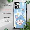 Cartoon D-Doraemon Cute Couple Phone Case For iPhone 16 15 14 13 12 11 Pro Xs Max Mini Plus Celulares Hard Funda