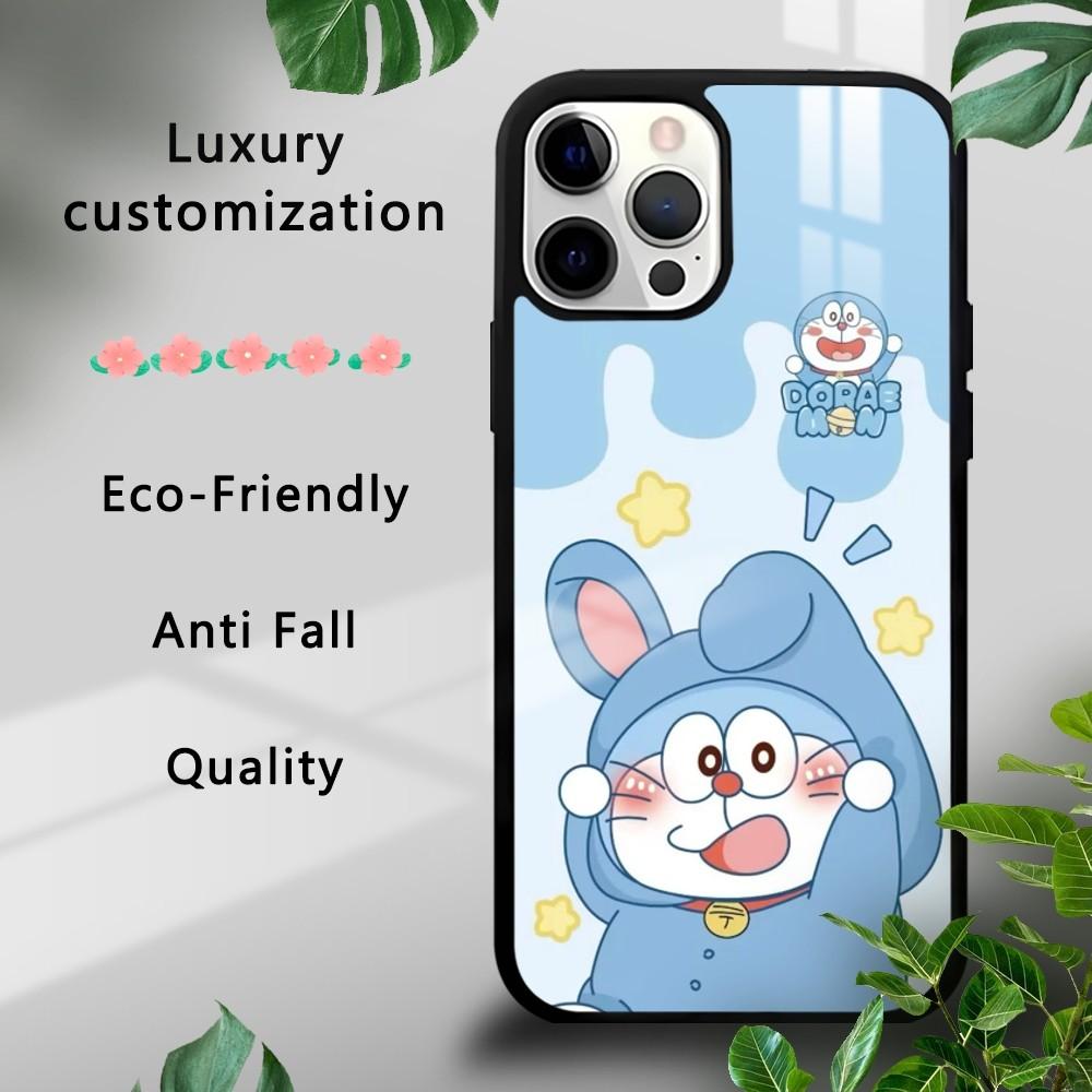 Cartoon D-Doraemon Cute Couple Phone Case For iPhone 16 15 14 13 12 11 Pro Xs Max Mini Plus Celulares Hard Funda