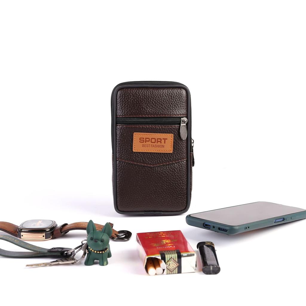 Men'S PU Leather Organizer Wallet - Multi-Layer Phone & Card Holder Spacious For Outdoor Sports & Mountaineering