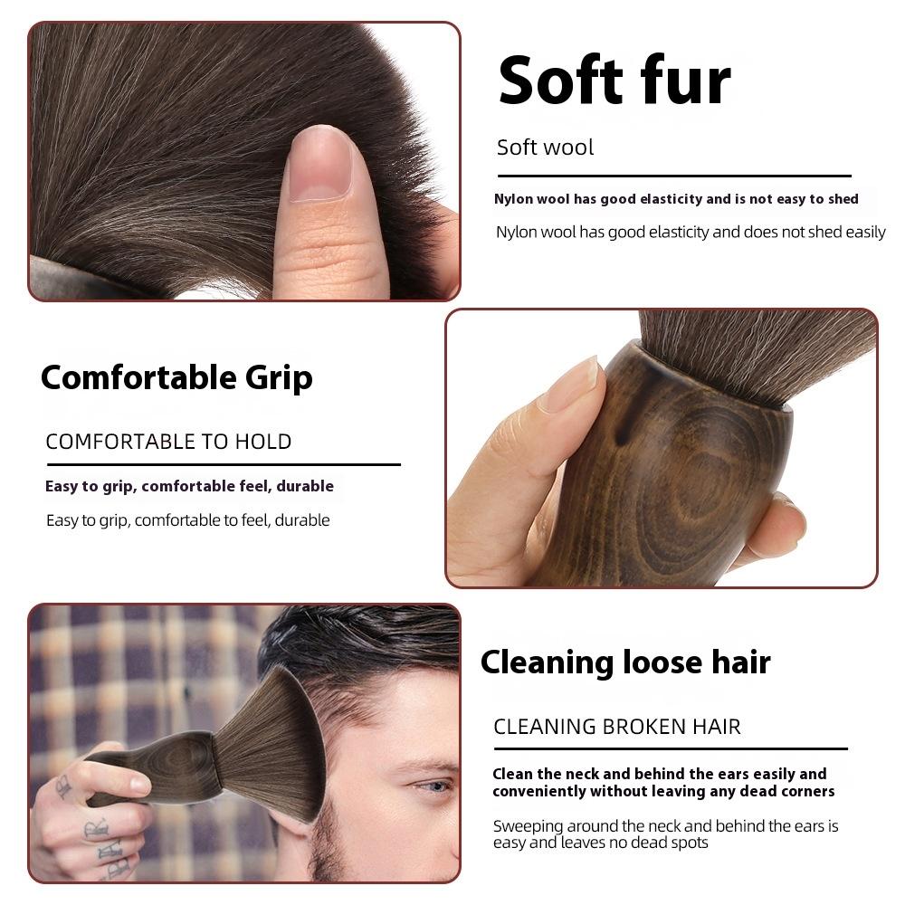 Professional Barber Neck Duster Hair Cutting Brush Soft Bristle Salon Cleaning Brush For Removing Loose Hair