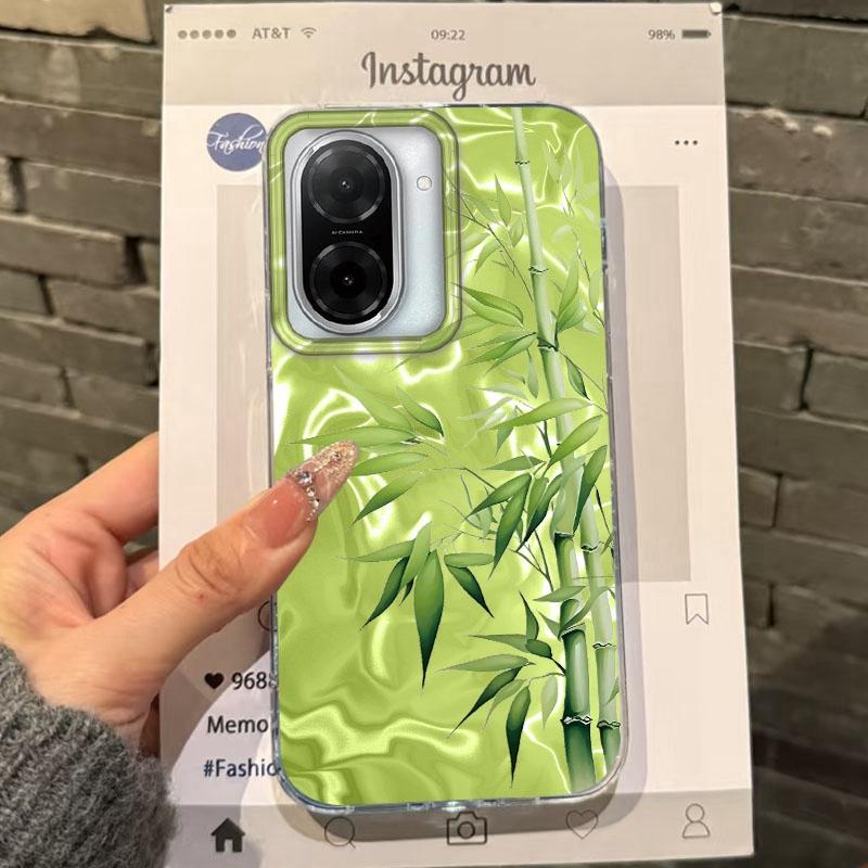 Bamboo Leaf Flower Girls Case  For Xiaomi Redmi 14C 13C 10 9A 9C Note 14 13 12 11 10S 9 8 Pro Plus A5 A4 A3 A2 A1 Fundas Cover