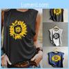 Sleeveless Womens Sunflower Tops Blouse Ladies Vest Tank Pullover Tee Tshirts