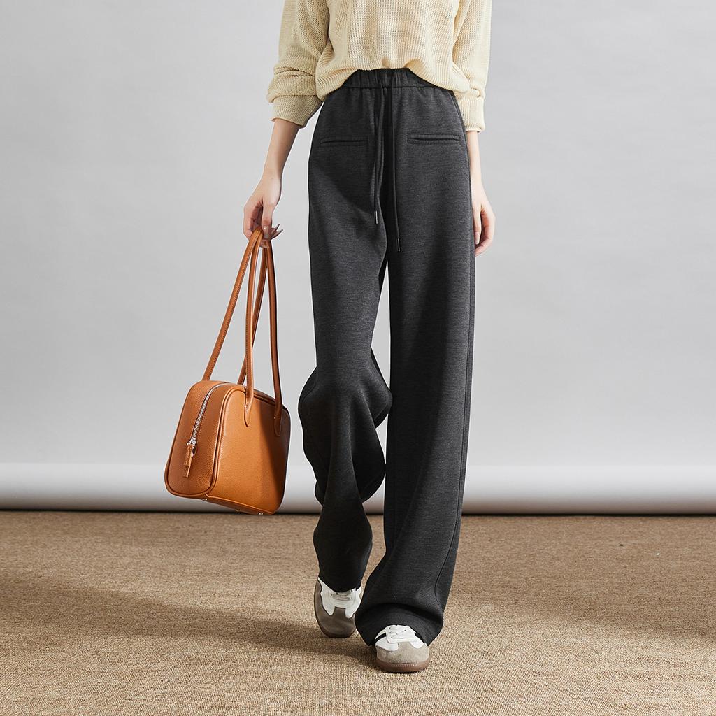 Design Sense Front Pocket Wide Leg Pants for Women