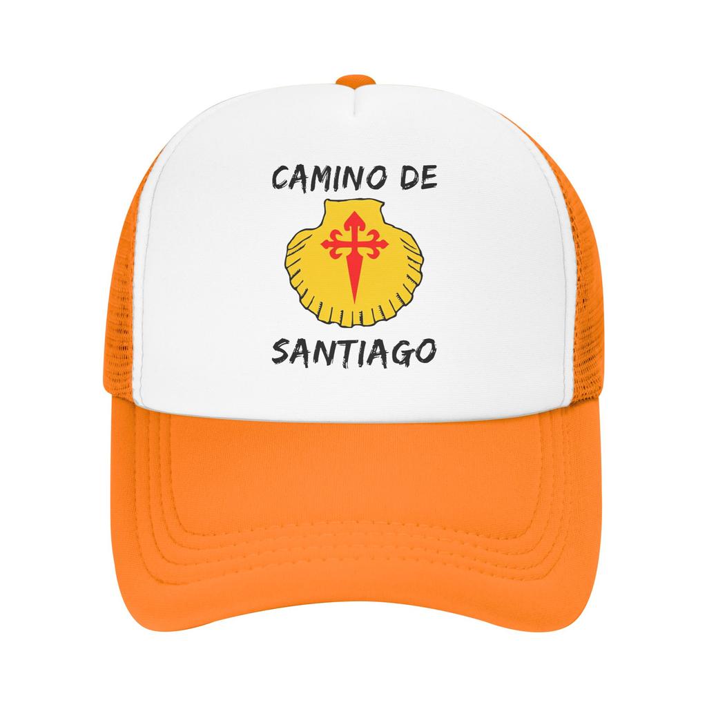 Buen Camino de Santiago Compostela Peregrino Sun Hats FeUnisex Unisex Mesh Trucker Hat Sunscreen Outdoor Gym Baseball Cap Gift