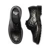 Dr. Martens 1461 Leder Bequeme Schnürschuhe Low-Top Freizeitschuhe Unisex Freizeitschuhe Schwarz Silber 41765020