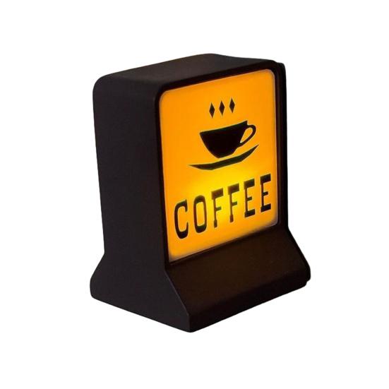 

Coffee Lamp Refrigerator Magnet 3D Vintage Coffee Bar Shop Light Fridge Magnet Cabinet A