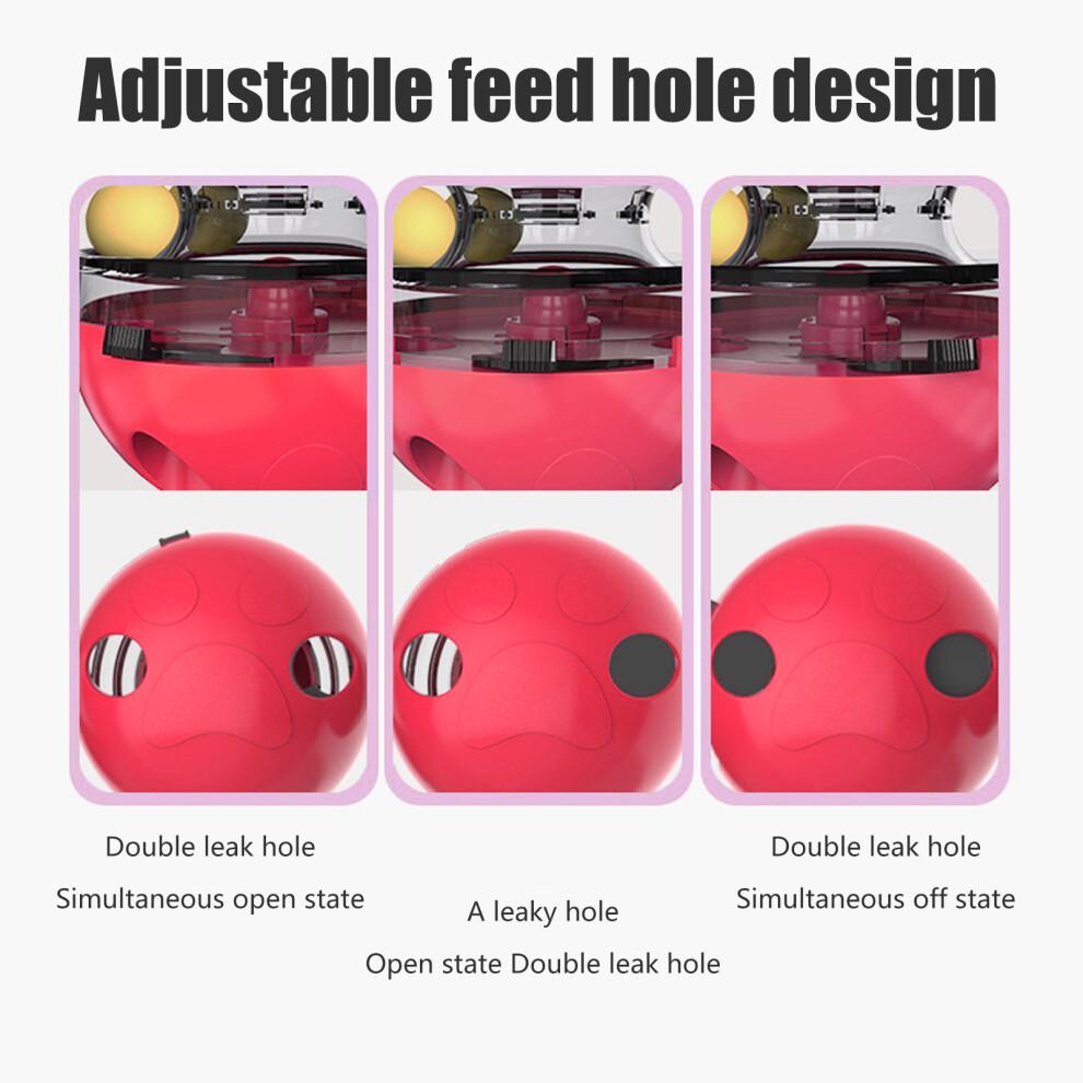 Entertainment, ABS Material Interactive Cat Toy with Patented Appearance for Slow Feeding and IQ Development, Suitable for All Cats (Red)