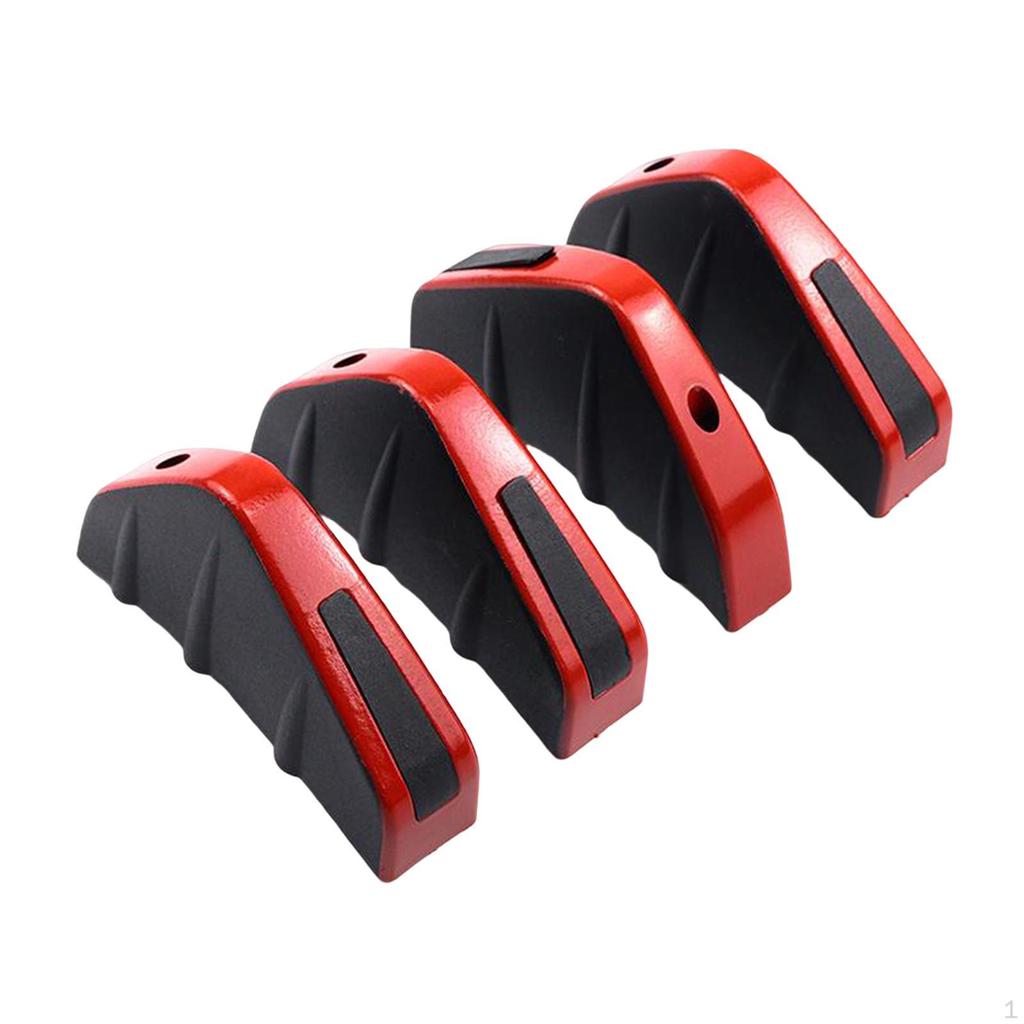 4Pcs Car Rear Lower Bumper Wing Lip Diffuser Spoiler Shark Fin Protector