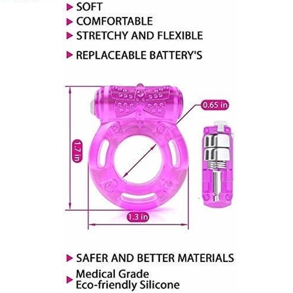 Vibrating Clitoral Stimulator Strong Penis Erect Cock Ring Cage Erection Enhance Sex Ability Product Sex Toys For Men