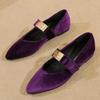 New Luxury Fashion Pointed Toe Mary Jane Shoes New Comfortable Elegant Loafers Flat Single Shoes Women Zapatos De Mujer