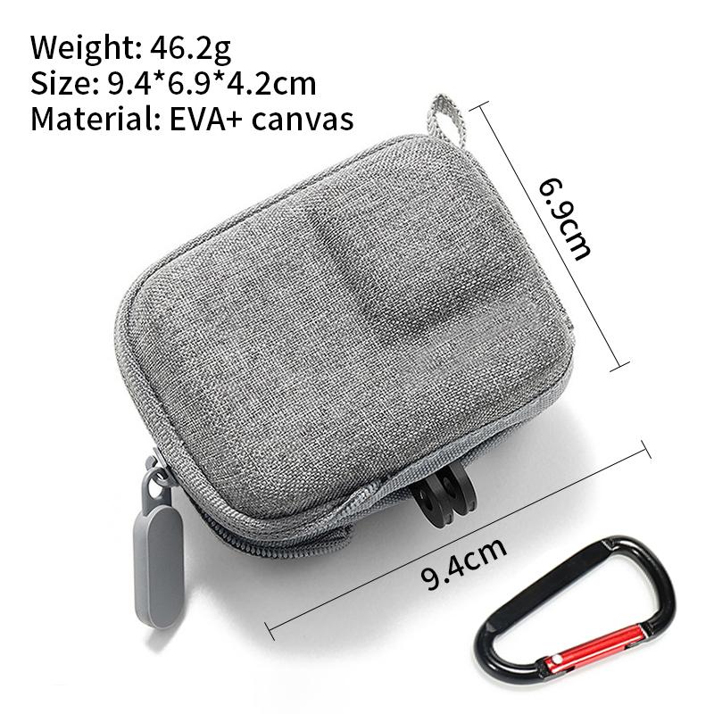 

Для Gopro 11 10 12 Аксессуары Чехол Мини Сумка Коллекция EVA Портативный Дорожный Хранение Водонепроницаемый Полумолния + Замок Для Go Pro Hero11 серый