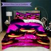 High Quality Gengar Pattern 3Pcs Duvet Cover Set Soft Microfiber Bed Set For Anime Lovers No Sheet No Comforter