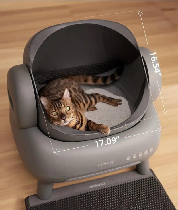 Neakasa M1 Open-Top Self Cleaning Cat Litter Box, Automatic Cat Litter Box with APP Control, Odor-Free Waste Disposal Includes T