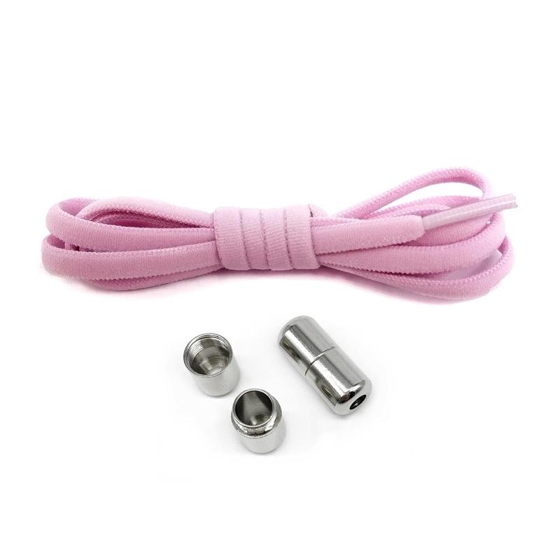 Semicircular No-Tie Elastic Shoelaces with Metal Capsule Buckle Shoe Accessories