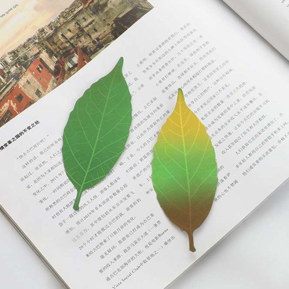

с температурой Лист Закладки для книг Уникальный дизайн Книжный зажим Лист Креативный лист Термометр Канцелярские принадлежности Small