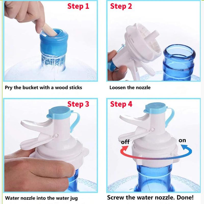 Water Dispenser Valve, Water Jug Dispenser Valve Water Jug Cap Bottle Spout Reusable Plastic Spigot Faucet Beverage Dispenser