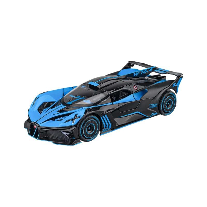 1:24bugatti Alloycar Model Spray Function Die-Cast Craftsmanship Steering Shock Absorption Features Collectible Display Ornament