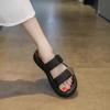 Thick-soled Fashion Slippers Women's Summer Outer Wear 2025 New High-end French Beach Shoes Trend with Skirt Cool Slippers