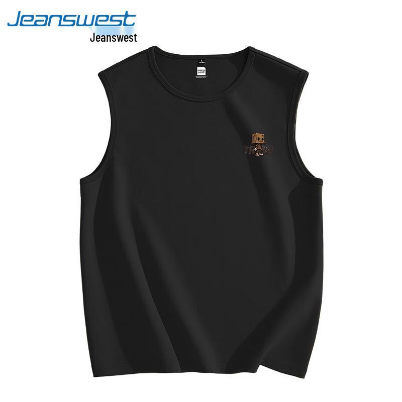 Jeanswest Men's Boxman X Printed Cotton Sleeveless T-Shirt