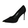 High Heels Women 2025 New Internet Celebrity Suede Fashion Versatile Spring Women's Shoes Korean Version Banquet Thin Heel Pointed Shoes