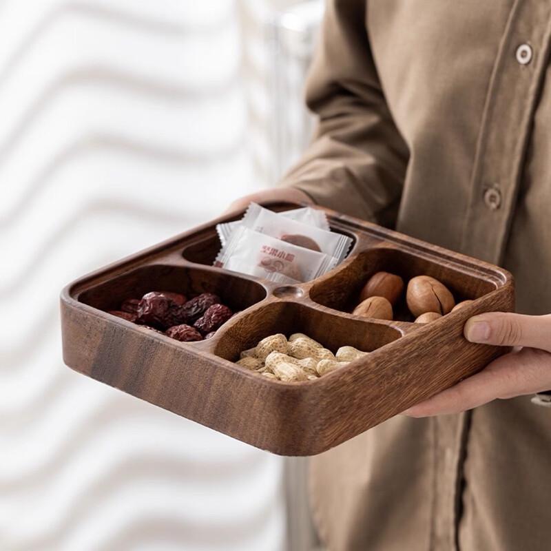 OLOEY Wooden Fruit & Snack Serving Tray