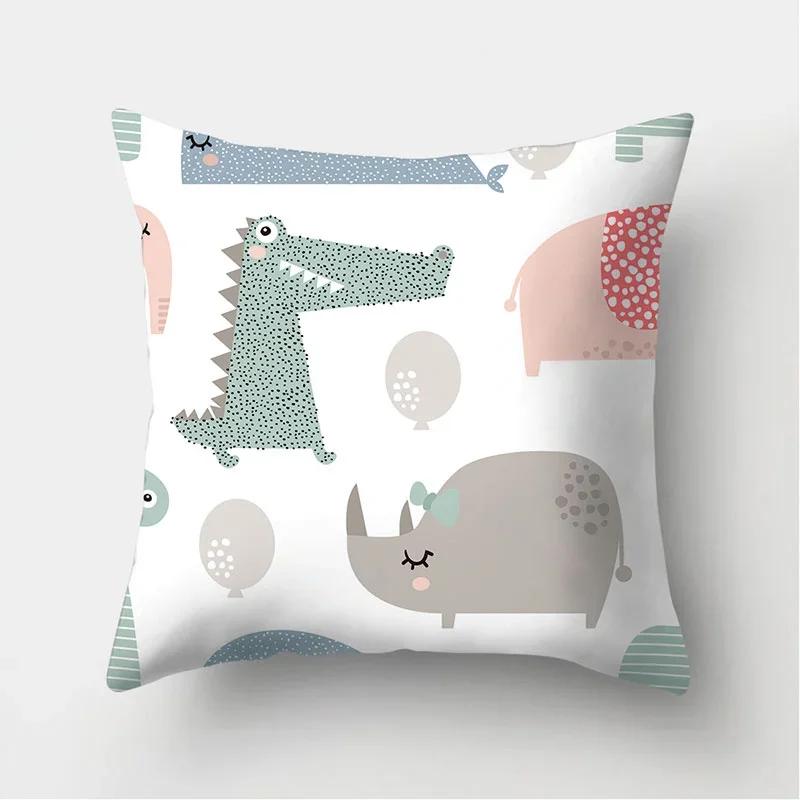 

Home decoration dinosaur animal decoration pillowcase polyester cushion cover pillow pillow sofa decoration pillowcase 12x12Inch