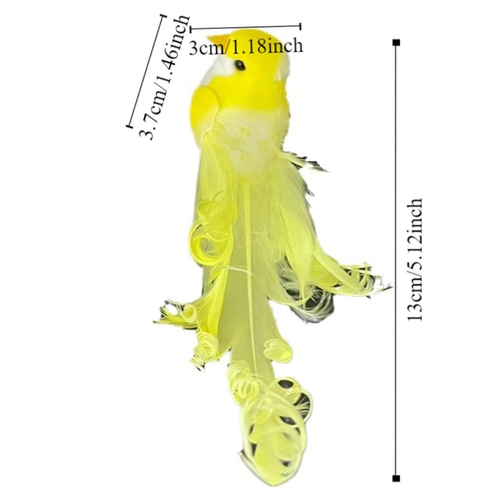 6PCS Colorful Simulation Birds Statue Artificial Foam Feathers Birds  For Wedding Christmas Home