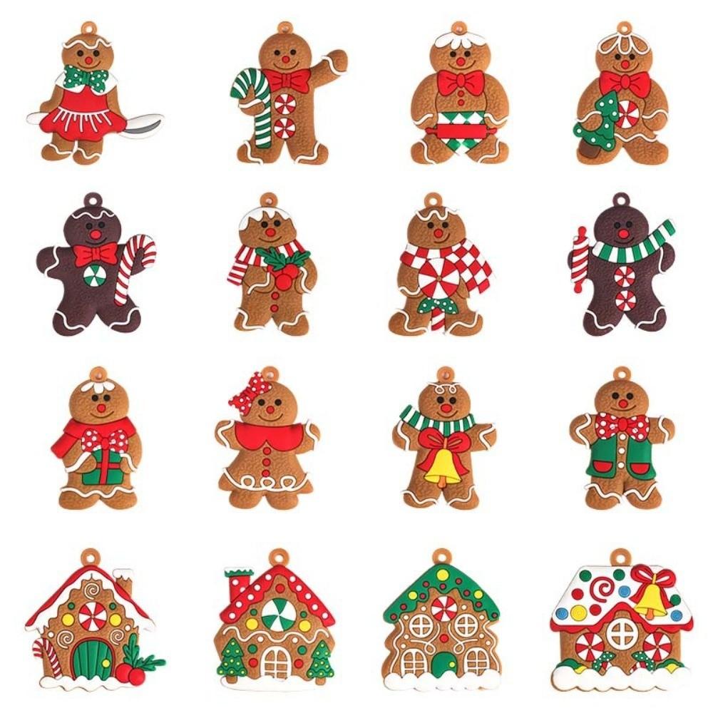 Ornamentos de Homem de Gengibre Artesanais DIY Decoração de Natal Fofa de Gengibre Decorações de Interior