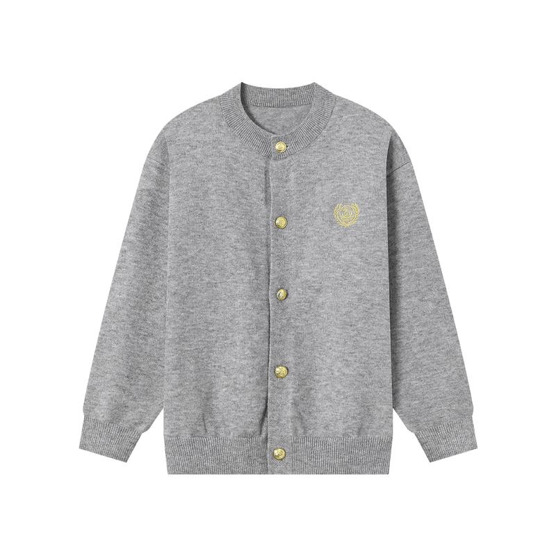 Boys' Academy Style Embroidered Knit Cardigan