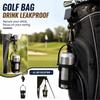 Golf Bag Drink Holder Adjustable Clip-On Beverage Holder with Secure Strap for Cans and Bottles Compatible with Most Golf Bags and Outdoor Use