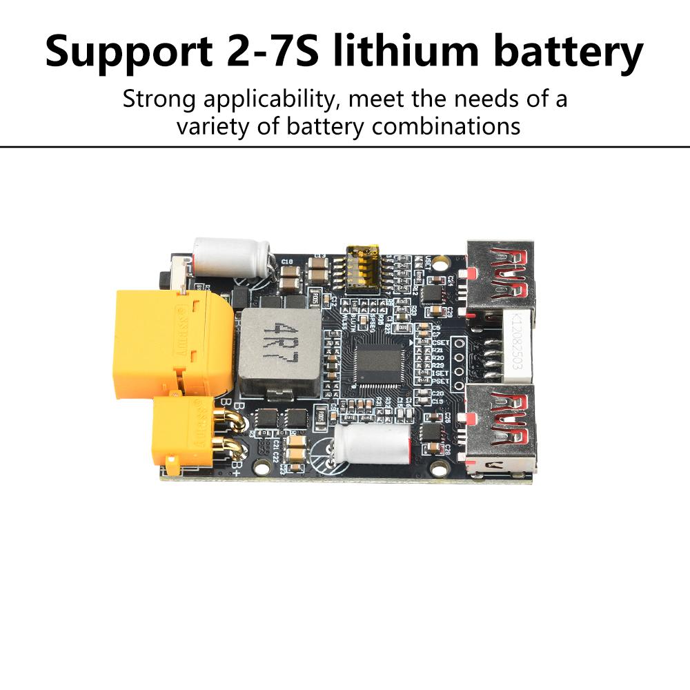 2-7S 100W Fast Charging Module Universal Mobile Power Motherboard Supports Lithium/LiFePO4 Batteries Dual USB Dual Type C