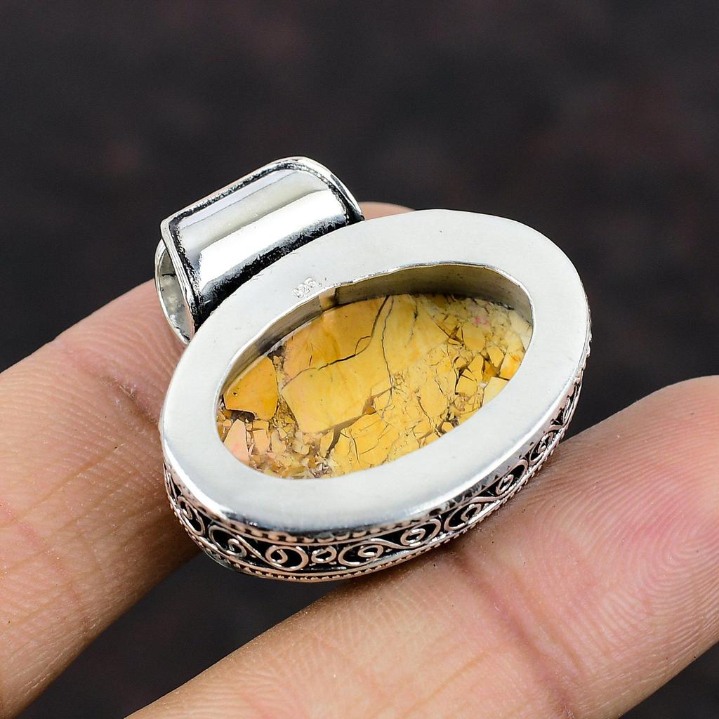 Brecciated Mookaite Pendant Natural Gemstone Pendant 925 Sterling Silver Pendant Handmade Latest Design Jewelry Vintage Pendant Gift For Mom