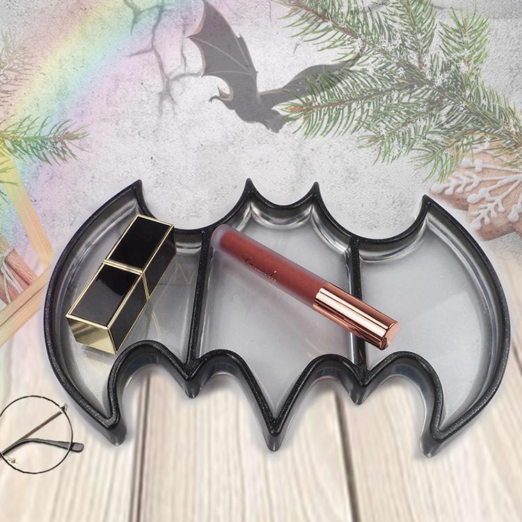YS Halloween Earring Pendant Jewelry Box Mold Silicone Series Bat Storage Box Mirror Swing Table Ghost Mould Candle Plaster Tool