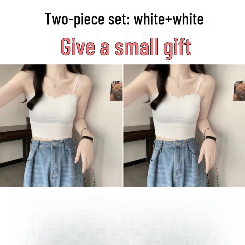 Trägerloses Camisole aus Eis-Seide: Gepolstert, Ohne Bügel, Dünner Stil für Schülerinnen - Perfekte Sommer-Unterwäsche oder Oberbekleidung