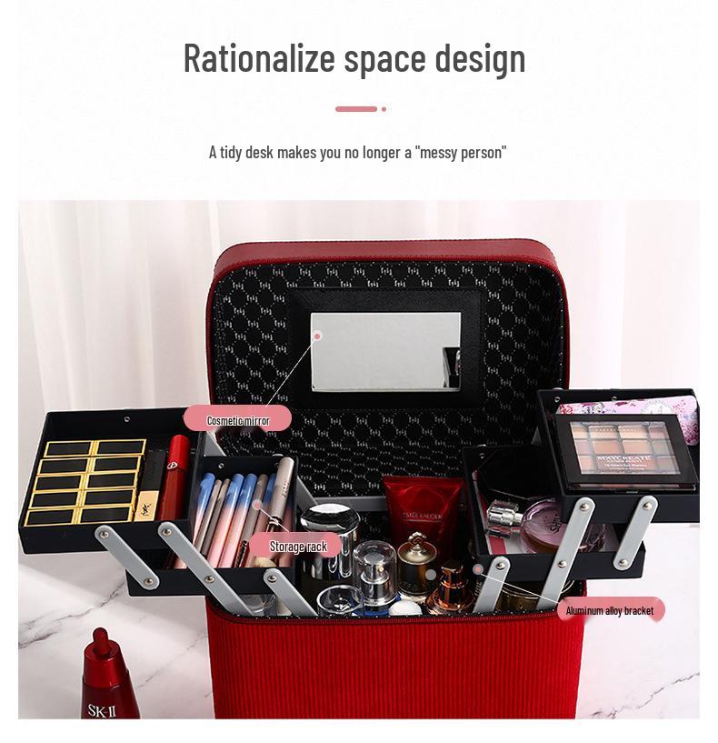 Large Capacity Minimalist Makeup and Toiletry Case for Professional Artists