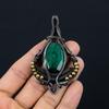 Lab-Created Emerald Gemstone Pure Copper Wire Wrapped Designer Handmade Pendant Jewelry For Wedding Gift