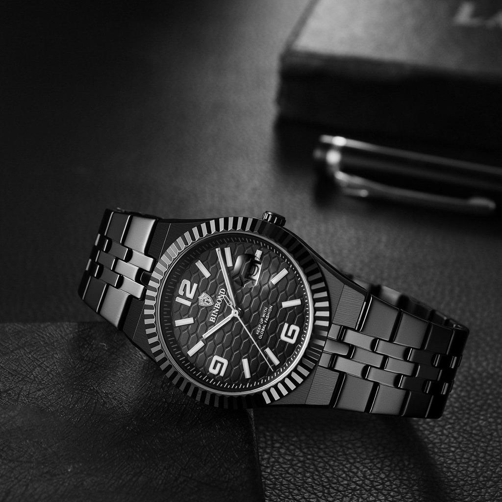 Men's Watch Stainless Steel Calendar 3ATM Waterproof Luminous Analog Display Simple Fashion Quartz Watch Men's Accessory - Birthday Anniversary